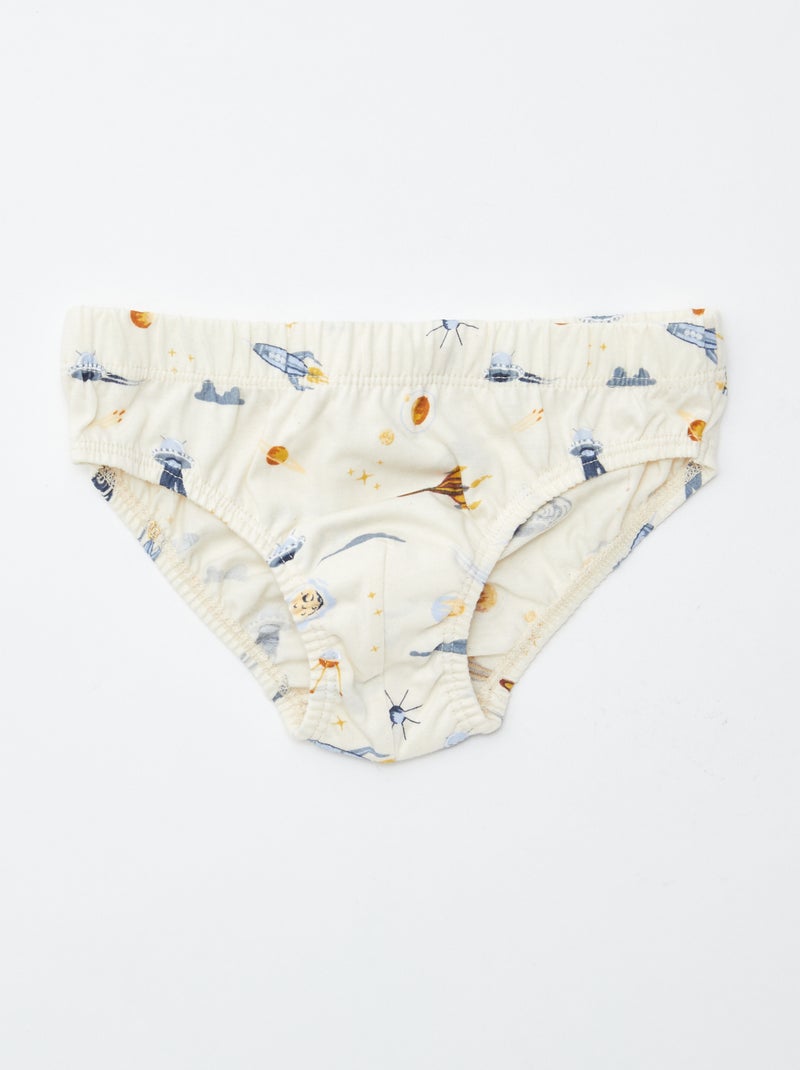 Pack de 7 slips estampados Blanco - Kiabi