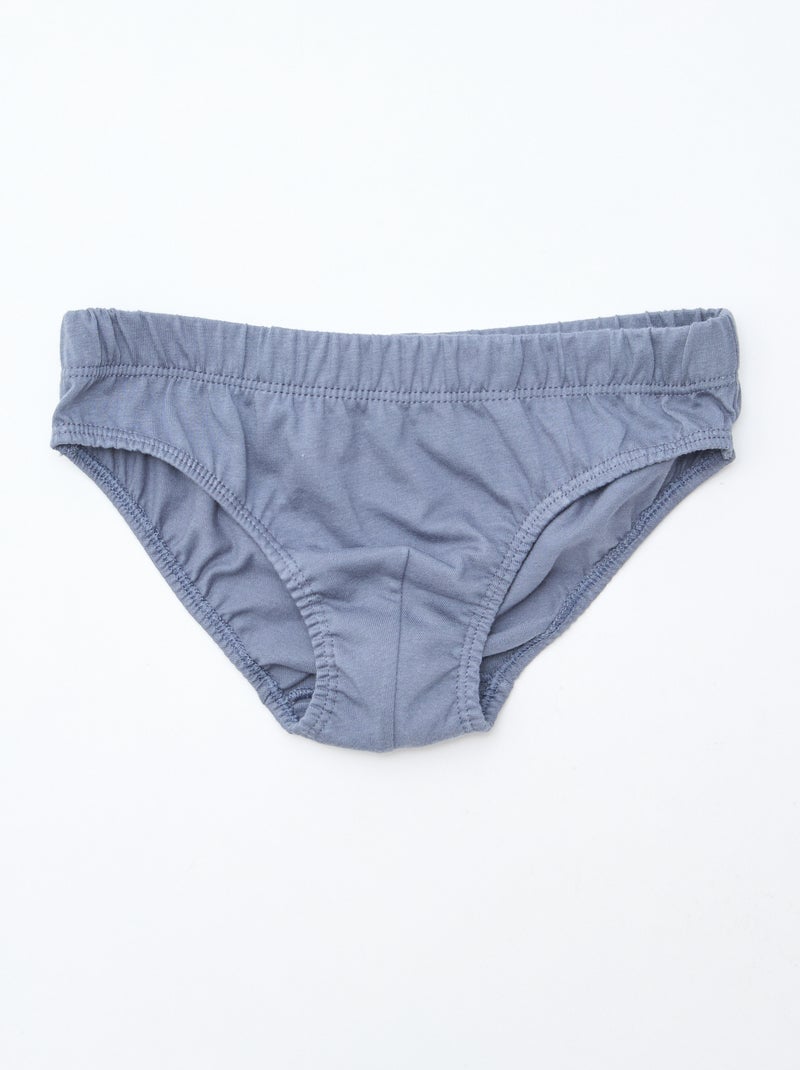 Pack de 7 slips estampados Gris - Kiabi