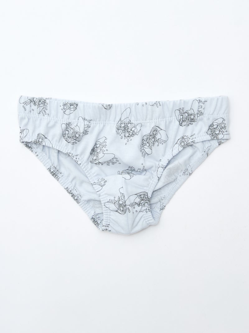 Pack de 7 slips estampados Gris - Kiabi