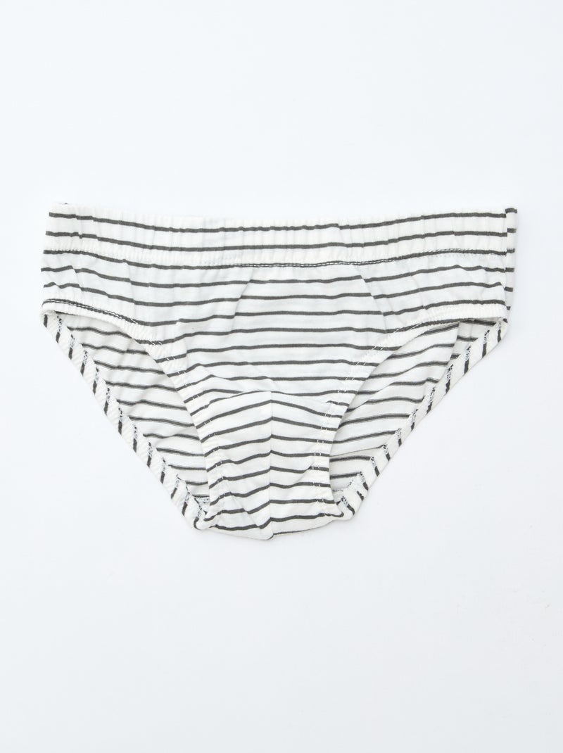 Pack de 7 slips estampados Gris - Kiabi