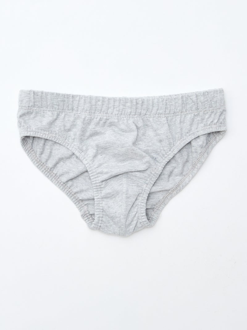 Pack de 7 slips estampados Gris - Kiabi