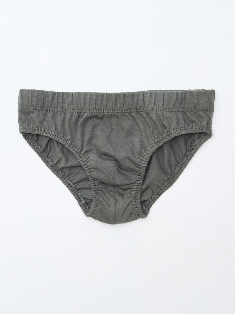 Pack de 7 slips estampados Gris - Kiabi