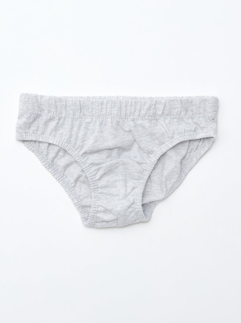 Pack de 7 slips estampados Gris - Kiabi