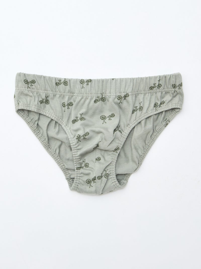 Pack de 7 slips estampados Gris - Kiabi
