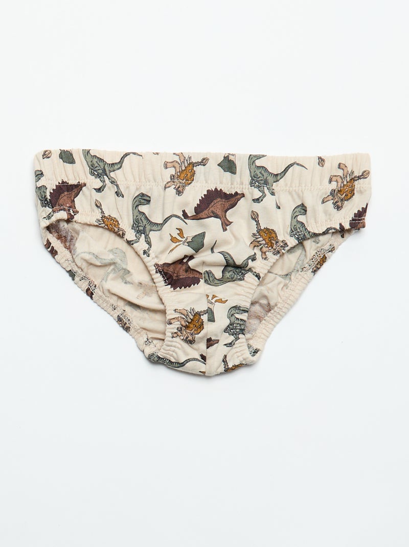Pack de 7 slips estampados Kaki - Kiabi