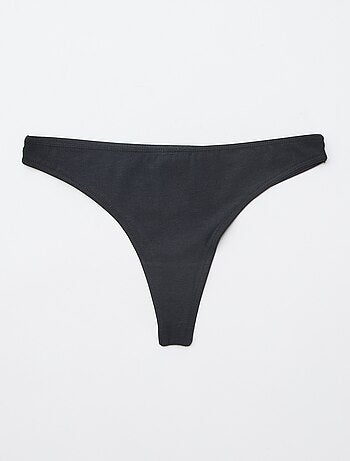 Pack de 7 tangas negros