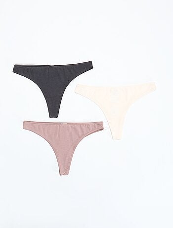 Pack de 7 tangas negros