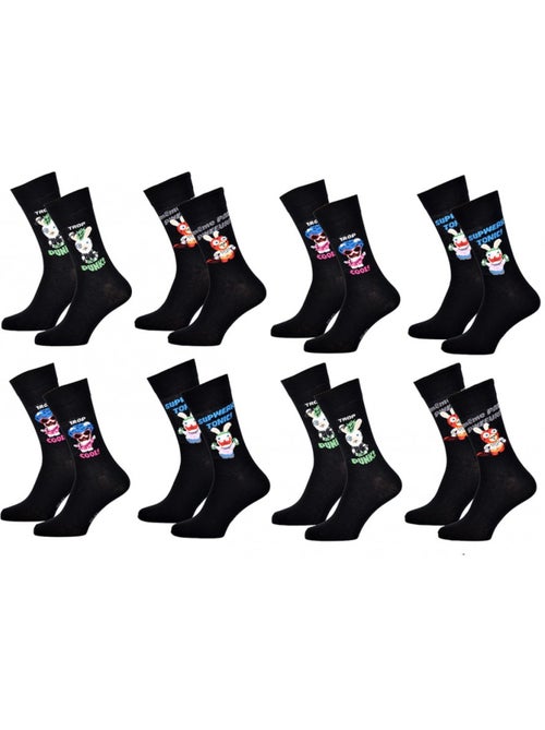 Pack de 8 Calcetines Adulto Licencia Fantasías Surtido Modelos - Kiabi Pack de 8 Calcetines Adulto Licencia Fantasías Surtido Modelos - Kiabi