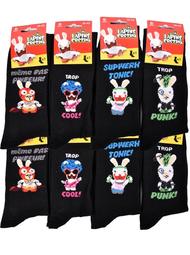 Pack de 8 Calcetines Adulto Licencia Fantasías Surtido Modelos Multicolor - Kiabi