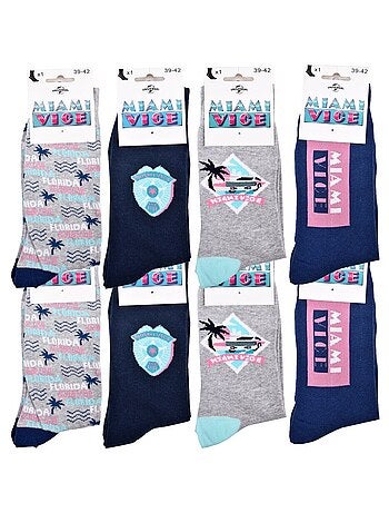 Pack de 8 calcetines hombre MIAMI VICE