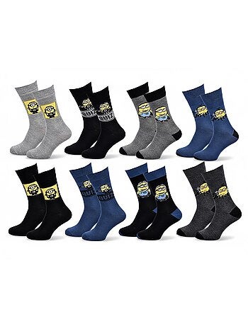 Pack de 8 calcetines hombre Minions con licencia