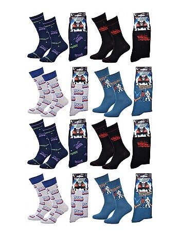 Pack de 8 calcetines hombre RETOUR VERS LE FUTUR