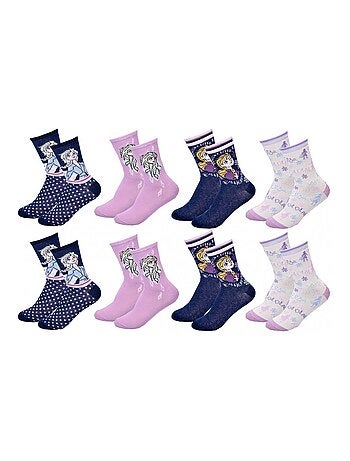 Pack de 8 calcetines niña LA REINA DE LAS NIEVES