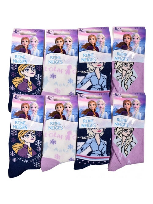 Pack de 8 calcetines niña LA REINA DE LAS NIEVES - Kiabi Pack de 8 calcetines niña LA REINA DE LAS NIEVES - Kiabi