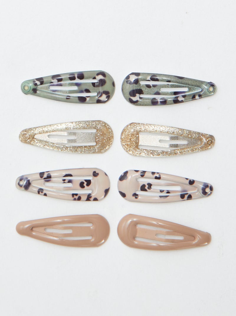 Pack de 8 minipinzas clip Kaki - Kiabi