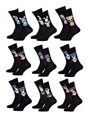 Pack de 9 calcetines hombre LAPINS CRETINS