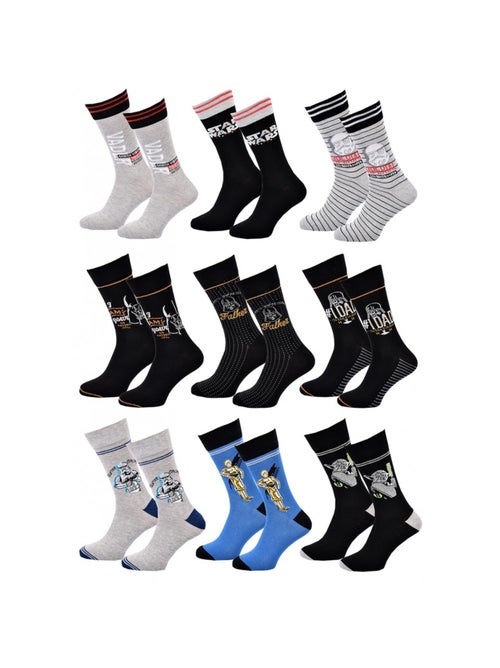 Pack de 9 calcetines hombre LICENCE - Kiabi Pack de 9 calcetines hombre LICENCE - Kiabi