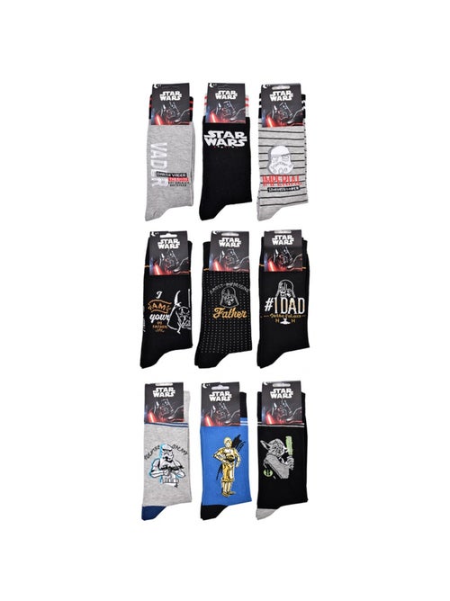 Pack de 9 calcetines hombre LICENCE - Kiabi Pack de 9 calcetines hombre LICENCE - Kiabi