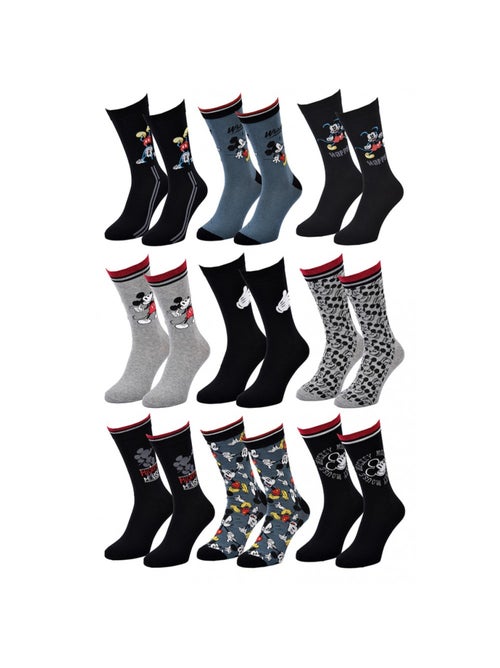 Pack de 9 calcetines hombre LICENCE - Kiabi Pack de 9 calcetines hombre LICENCE - Kiabi