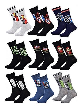 Pack de 9 Calcetines Hombre MARVEL AVENGERS