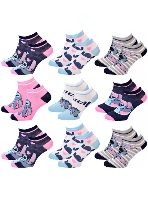 Pack de 9 calcetines niña DISNEY LILO Y STITCH - Kiabi