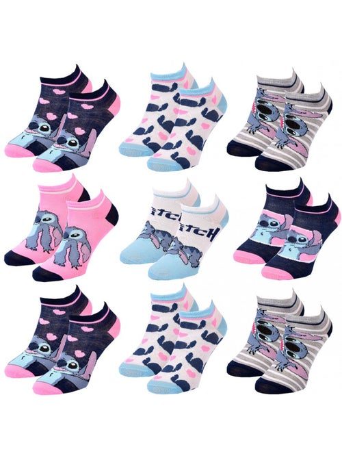 Pack de 9 calcetines niña DISNEY LILO Y STITCH - Kiabi