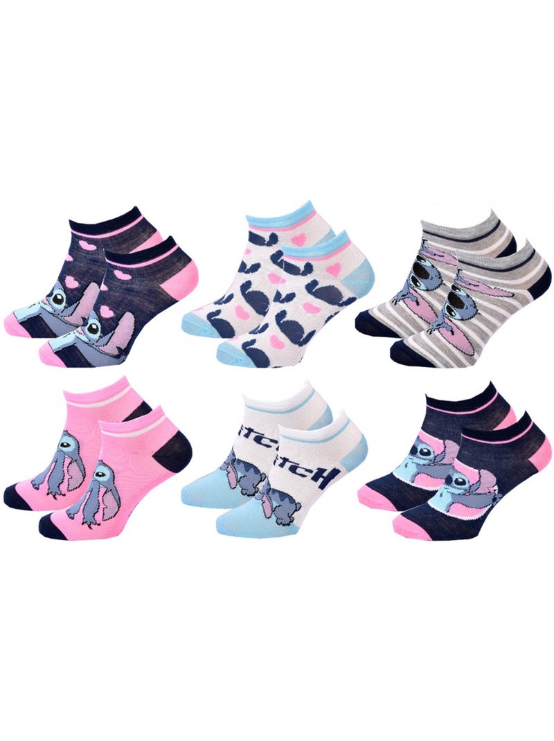 Pack de 9 calcetines niña DISNEY LILO Y STITCH Azul Multicolor Blanco - Kiabi