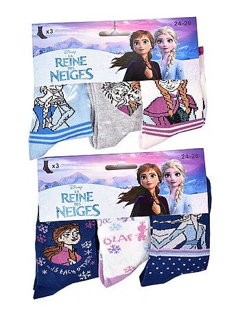 Pack de 9 calcetines niña LA REINE DES NEIGES