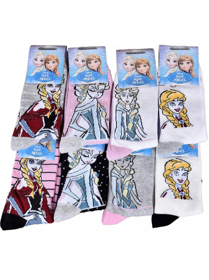 Pack de 9 calcetines niña LA REINE DES NEIGES Blanco Violeta Blanco - Kiabi