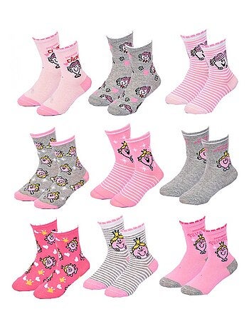 Pack de 9 calcetines niña MONSIEUR MADAME