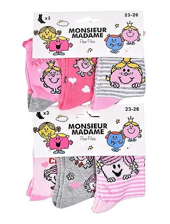 Pack de 9 calcetines niña MONSIEUR MADAME