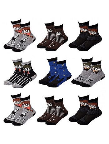 Pack de 9 calcetines niño HARRY POTTER