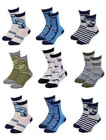 Pack de 9 calcetines niño JURASSIC WORLD