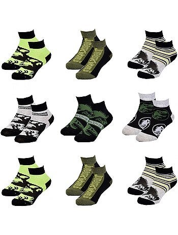 Pack de 9 calcetines niño JURASSIC WORLD fantasía surtido