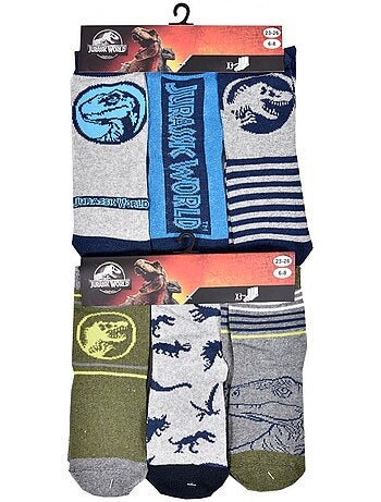 Pack de 9 calcetines niño JURASSIC WORLD fantasía surtido