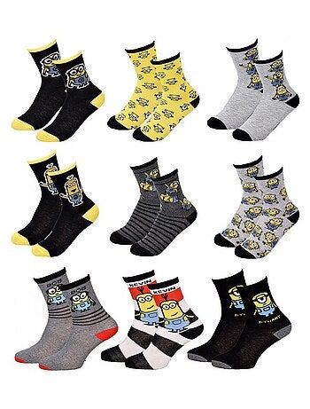 Pack de 9 calcetines niño LES MINIONS