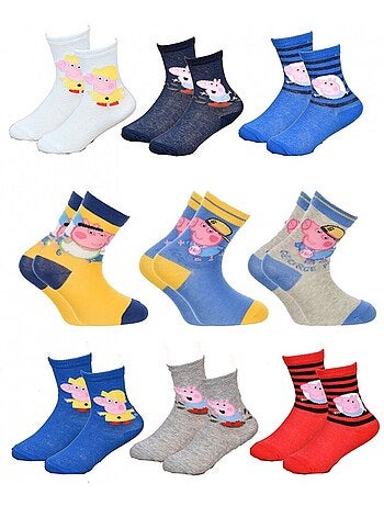 Pack de 9 calcetines niño PEPPA PIG