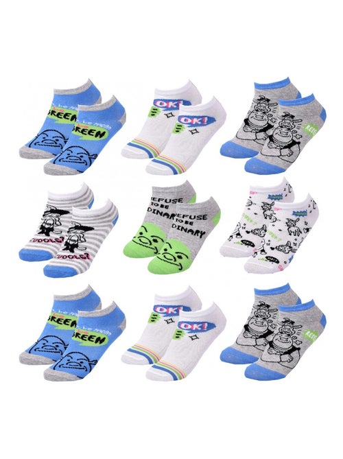 Pack de 9 calcetines niño SHREK - Kiabi Pack de 9 calcetines niño SHREK - Kiabi