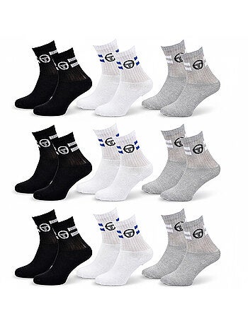 Pack de 9 pares calcetines niño Sergio Tacchini Tennis Crew