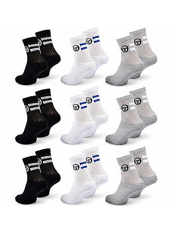 Pack de 9 pares calcetines niño Sergio Tacchini Tennis Crew