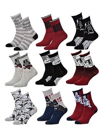 Pack de 9 pares de calcetines niño DISNEY STAR WARS