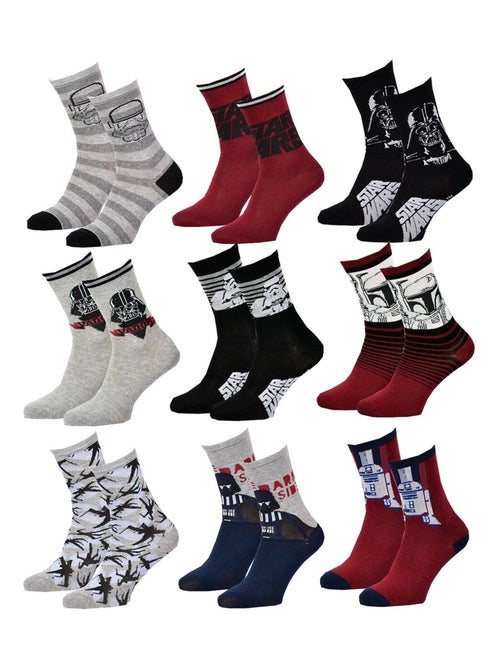 Pack de 9 pares de calcetines niño DISNEY STAR WARS - Kiabi Pack de 9 pares de calcetines niño DISNEY STAR WARS - Kiabi