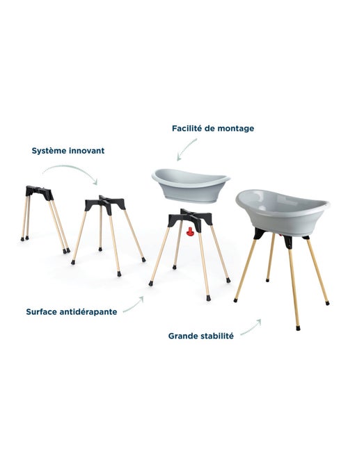 Pack de baño 5 en 1 Thermobaby Vasco con soporte y termómetro LCD - Kiabi Pack de baño 5 en 1 Thermobaby Vasco con soporte y termómetro LCD - Kiabi