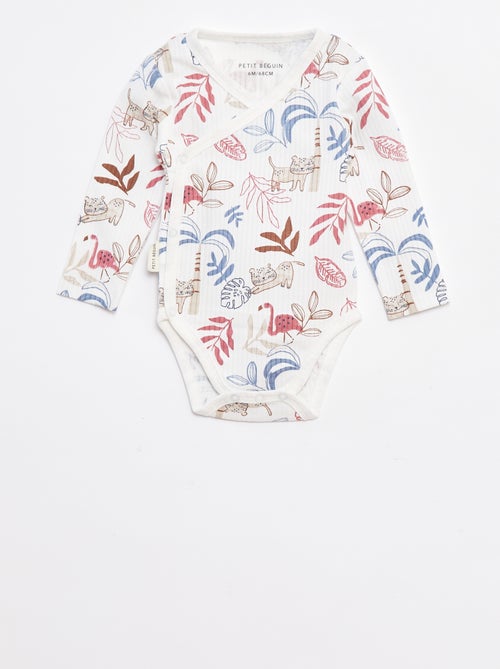 Pack de bodies de canalé de manga larga - 2 piezas - Kiabi