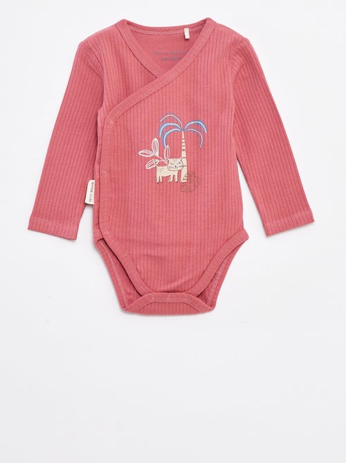 Pack de bodies de canalé de manga larga - 2 piezas - Kiabi