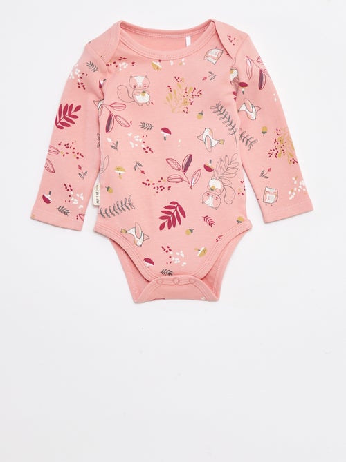 Pack de bodies de manga larga con cuello americano - 2 piezas - Kiabi