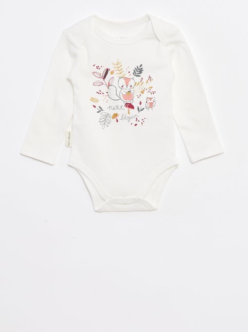 Pack de bodies de manga larga con cuello americano - 2 piezas - Kiabi