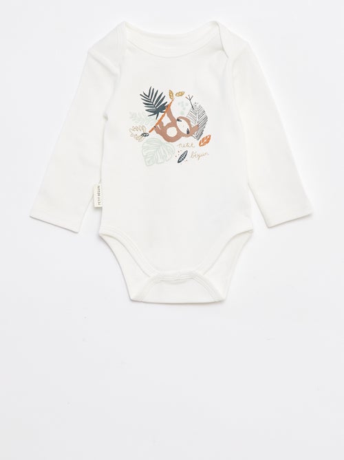 Pack de bodies de manga larga con cuello americano - 2 piezas - Kiabi