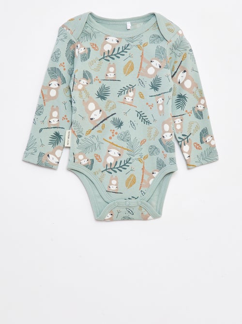 Pack de bodies de manga larga con cuello americano - 2 piezas - Kiabi