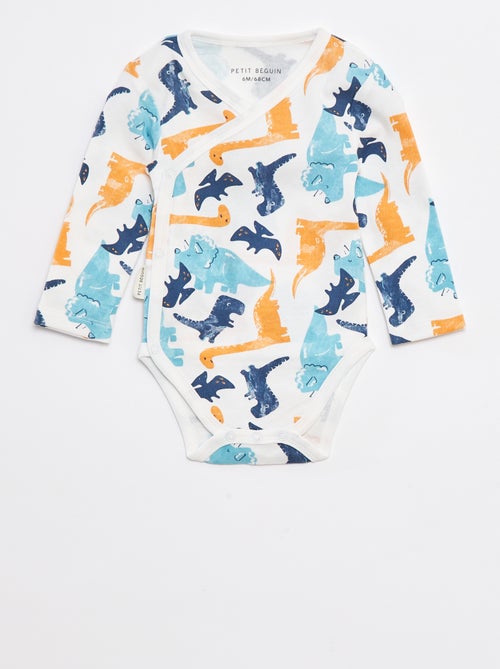 Pack de bodies de manga larga estampados - 2 piezas - Kiabi